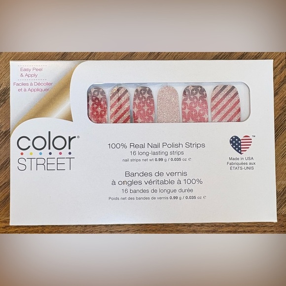 Color Street Other - Color Street “Wrap it up” Glittery Red and Pink Nail Strips